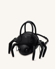 Siena Spider Shaped Top Handle Bag - Black